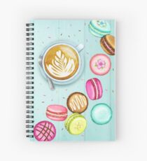 Latte and Macarons Spiral Notebook