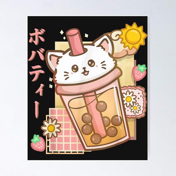 Item preview, Cat Boba Tea Bubble Tea Anime Kawaii Neko Shirt Cat Boba Tea designed and sold by JeffreyMCombs.