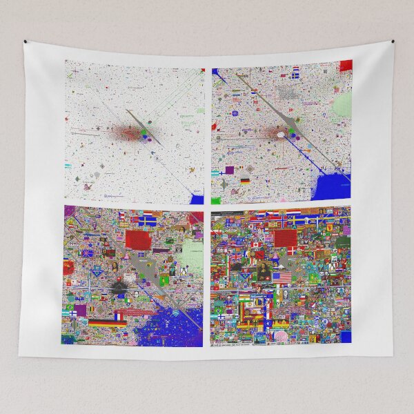 Item preview, Reddit /r/Place 12K Evolution of the Canvas in Snapshots (2x2) designed and sold by bobbooo.