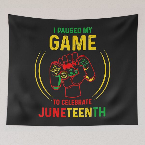 Item preview, I Paused My Game To Celebrate Juneteenth Gamer Boys Kid Teen designed and sold by virnmjan.