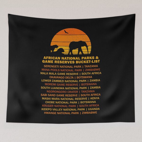Item preview, African Safari Bucket List Sunset Lion Elephant Serengeti designed and sold by d247.