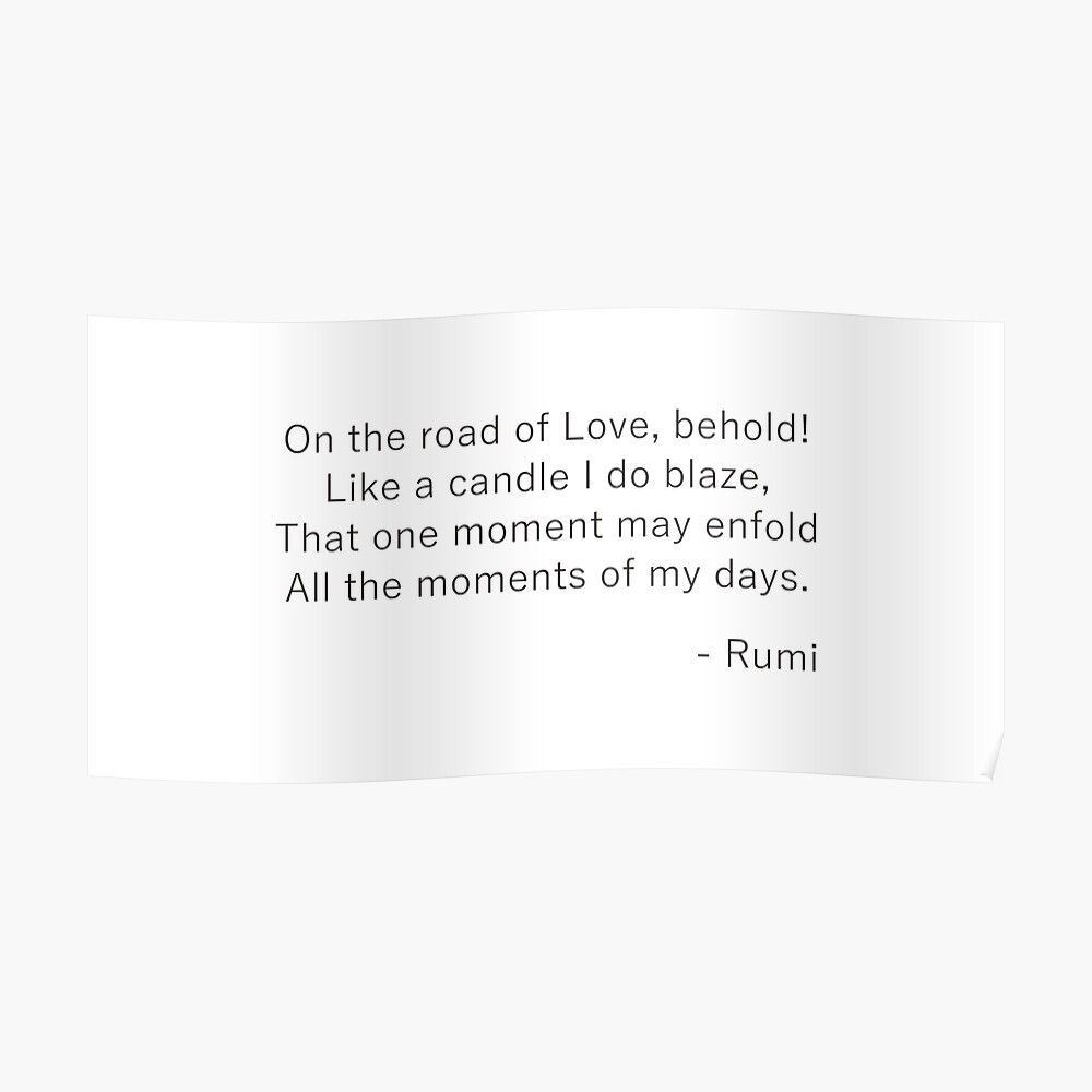 Sticker Citation De Jalaluddin Rumi Amour Sur La Route De L Amour Par Theiseng Redbubble