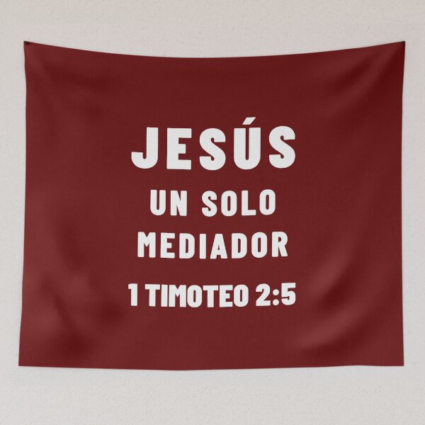 Item preview, 1 Timothy 2:5 Jesus Only Mediator Spanish Bible Verse designed and sold by NombresDeJesus.