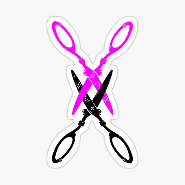 Pink Scissors Sticker for Sale by XOOXOO