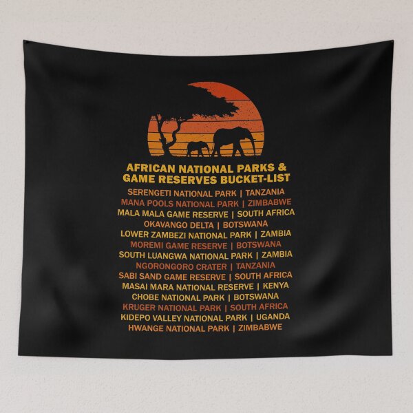 Item preview, African Safari Bucket List Sunset Elephants Serengeti designed and sold by d247.