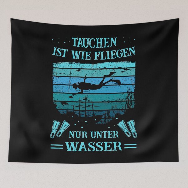 Item preview, Diving is like flying only underwater - divers designed and sold by Shirt-Designs.