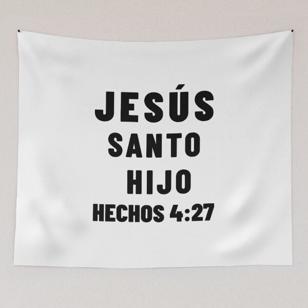 Item preview, Acts 4:27 Jesus Holy Child Son Spanish Bible Verse designed and sold by NombresDeJesus.