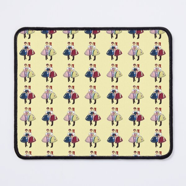 Item preview, Girls of Velke Pavlovice / Holky z Velke Pavlovic on yellow, Czech folklore, Moravian folklore,  designed and sold by Folkiestore.