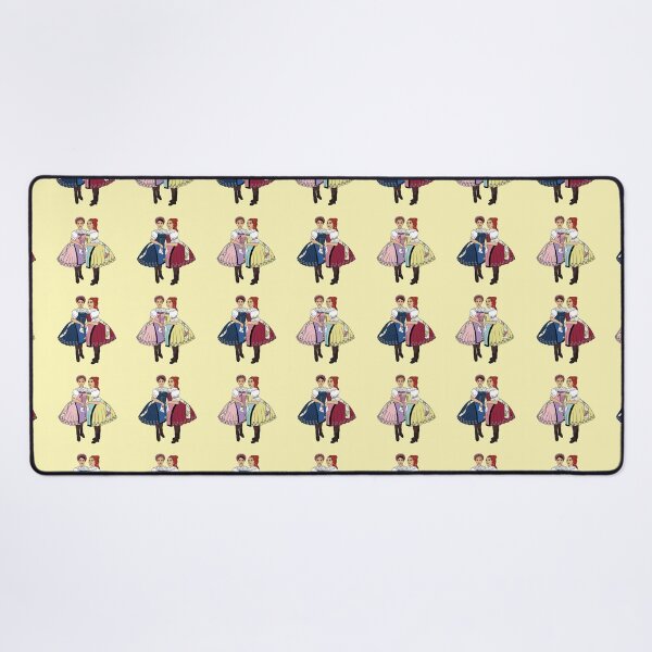 Item preview, Girls of Velke Pavlovice / Holky z Velke Pavlovic on yellow, Czech folklore, Moravian folklore,  designed and sold by Folkiestore.