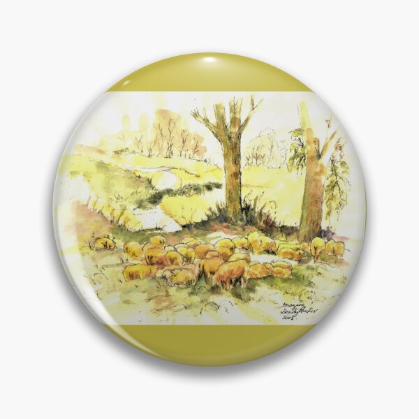 Item preview, Flock Of Sheep Grazing Under Shade Trees Out In The Country designed and sold by DonSylvester.