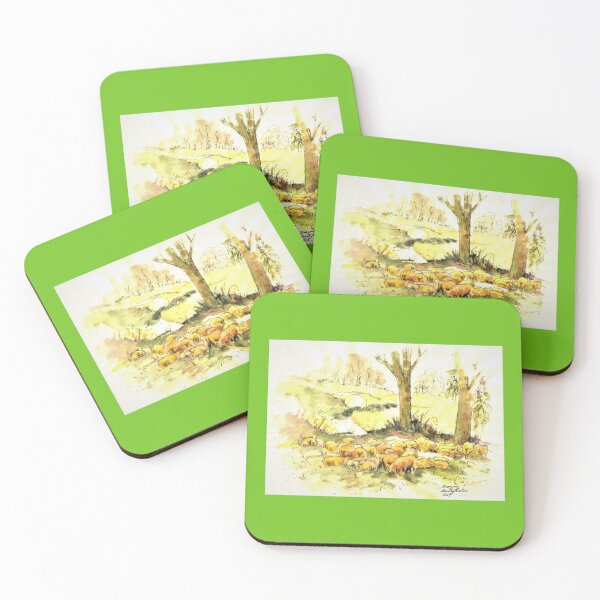 Item preview, Flock Of Sheep Grazing Under Shade Trees Out In The Country designed and sold by DonSylvester.
