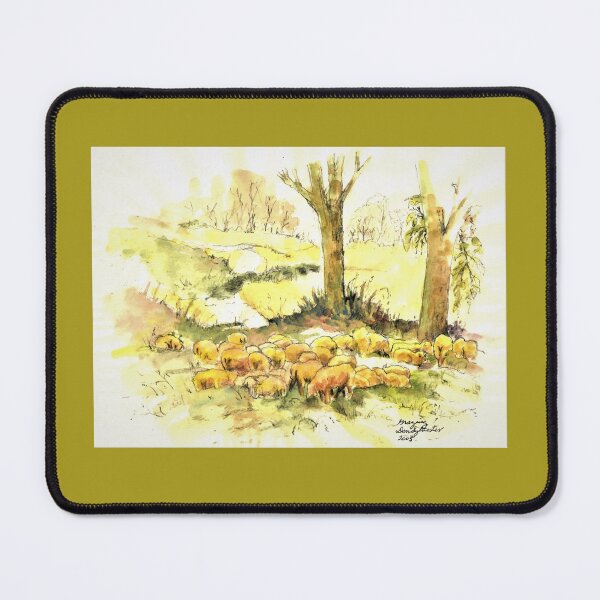 Item preview, Flock Of Sheep Grazing Under Shade Trees Out In The Country designed and sold by DonSylvester.