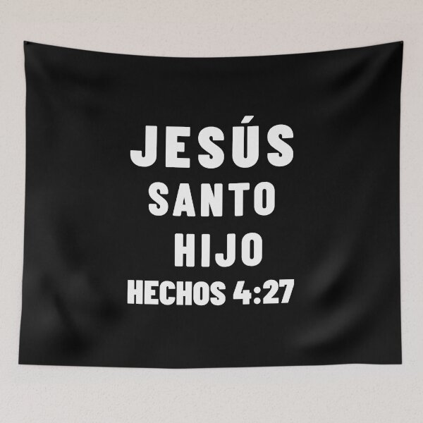 Item preview, Acts 4:27 Jesus Holy Child Son Spanish Bible Verse designed and sold by NombresDeJesus.