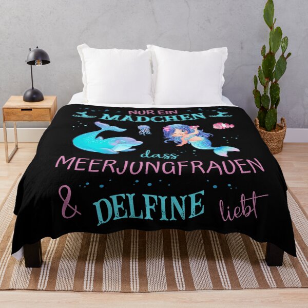 Item preview, A girl who loves mermaids & dolphins designed and sold by Shirt-Designs.