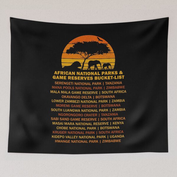 Item preview, African Safari Bucket List Sunset Lion Elephant Serengeti designed and sold by d247.