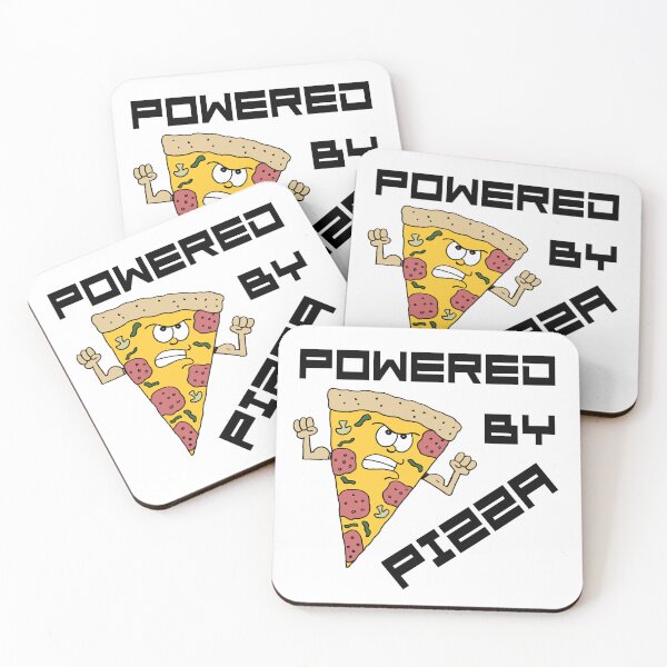 Item preview, Powered By Pizza Cartoon Funny designed and sold by jaycartoonist.