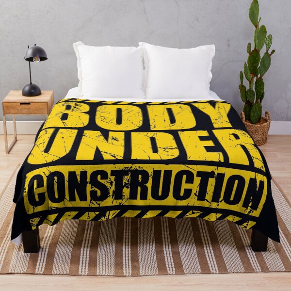 Item preview, Body under construction. Body building workout quote designed and sold by SweetLog.