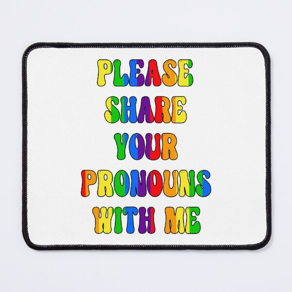 Item preview, Please Share Your Pronouns With Me designed and sold by TheButtonCrew.