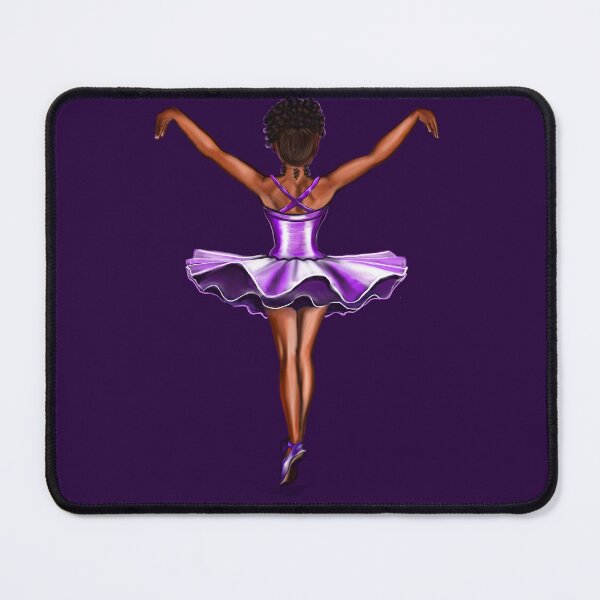 Item preview, Ballet dance black woman - African American ballerina 003- brown skin ballerina girl dancing designed and sold by Artonmytee.