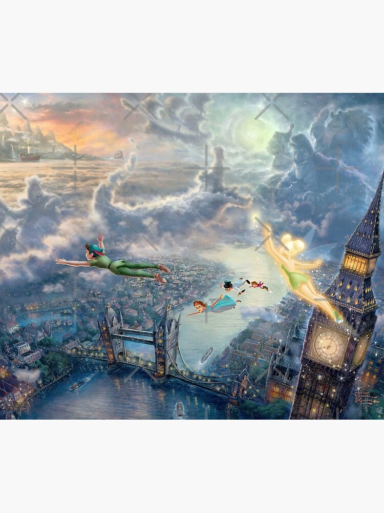 Discover Peter Pan Flies over London Shower Curtain