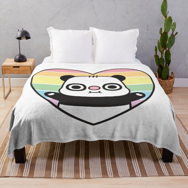 Item preview, Cute Panda Bear Rainbow Heart Subtle Pride designed and sold by SenkinGraphics.