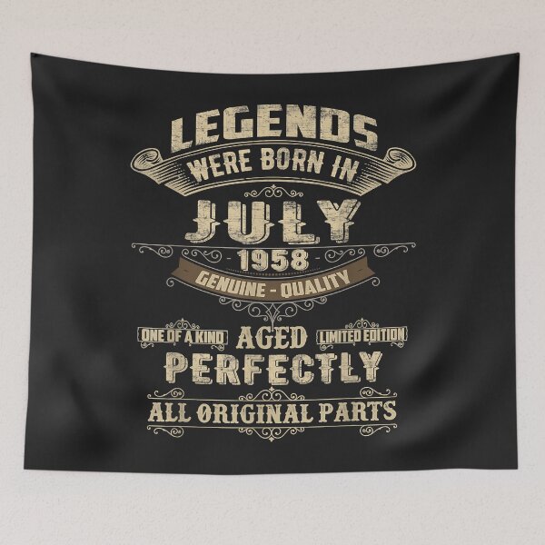 Item preview, Legends Were Born In July 1958 64th Birthday 64 Year Old designed and sold by virnmjan.