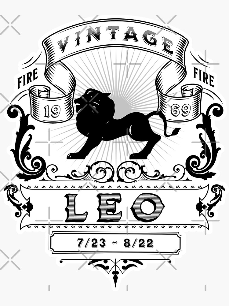 The Zodiac Sign of Leo Black and White 1969