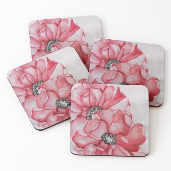 Item preview, Two red flower paintings  designed and sold by Nature  Nblossom.