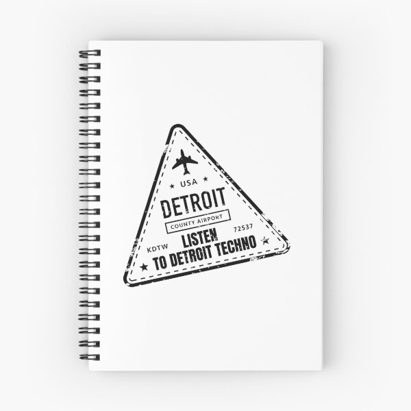 Item preview, Listen to Detroit Techno, passport stamp, Techno Djs gift. designed and sold by paulo silveira.