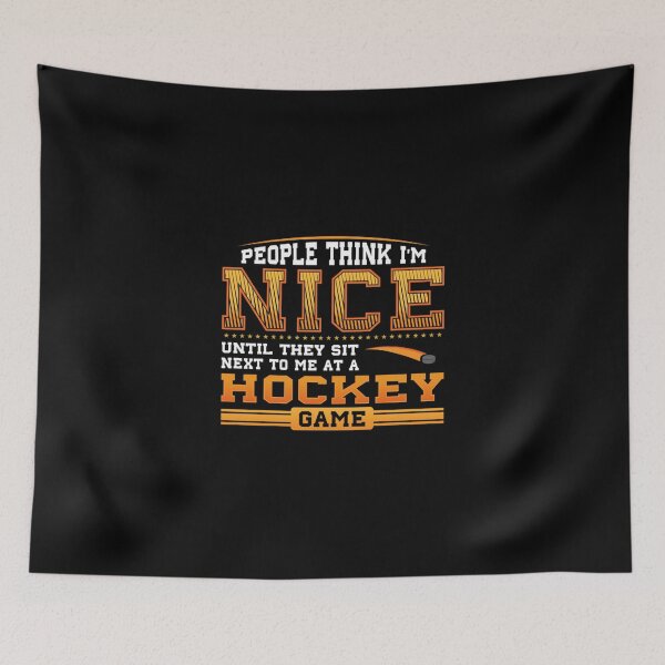 Item preview, People Think I Am Nice Until They Sit Next To Me At A Hockey Game Active T-Shirt designed and sold by janlzmaude.