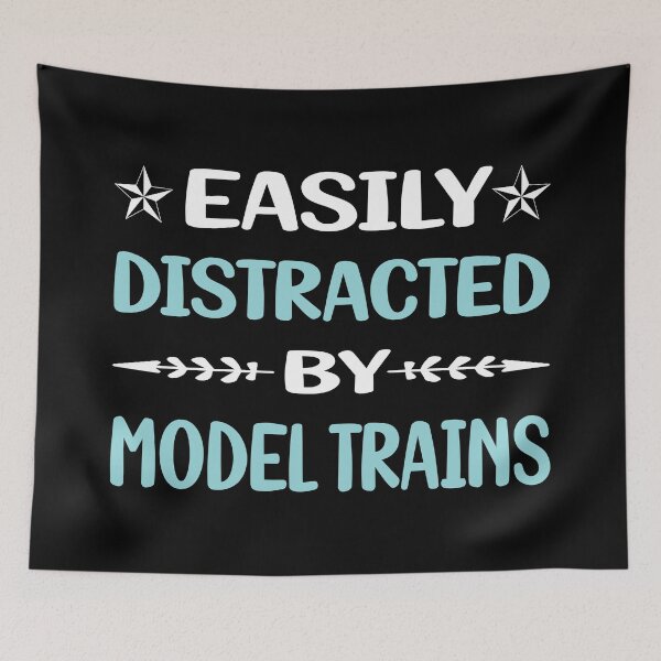 Item preview, Funny Easily Distracted Model Train Trains Railroad Railway designed and sold by robinnacallanyi.
