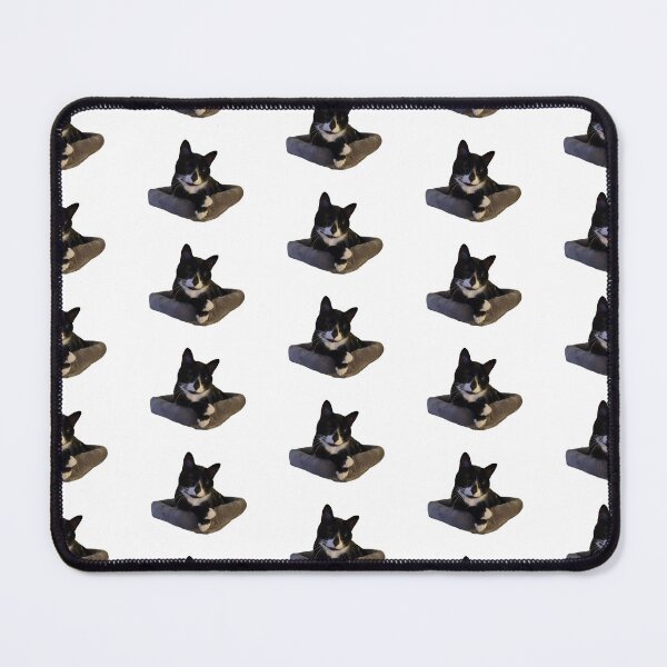 Item preview, Tuxedo cat posing offset grid pattern. designed and sold by imyournightmare.