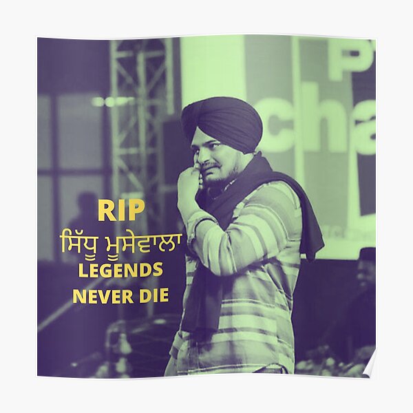 Póster «RIP LEYENDA SIDHU MOOSEWALA» de ArtMerchandiser | Redbubble