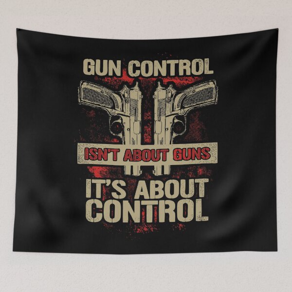 Aperçu de l'œuvre Le contrôle des armes à feu n'est pas une question d'armes à feu, c'est une question de contrôle T-shirt classique créée et vendue par Nusrat002.