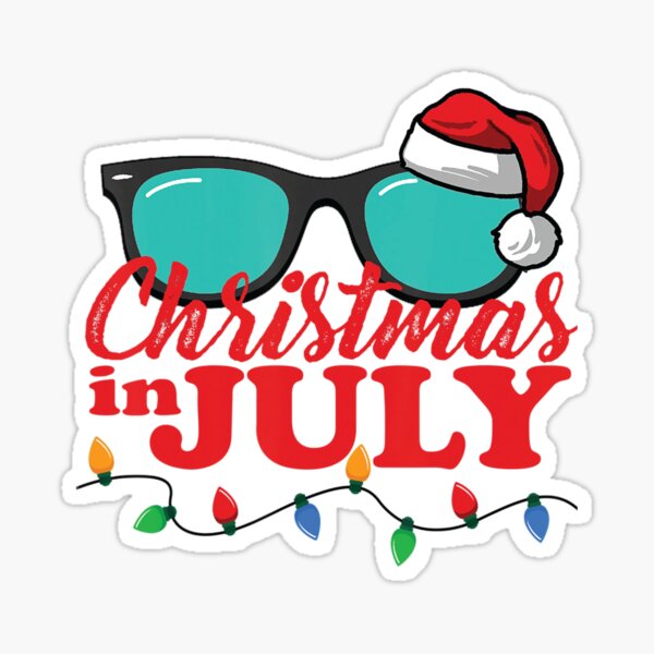 Christmas In July Sunglasses Santa Hawaiian Family Summer Vacation Matching Gift Lover Christmas In July Sticker