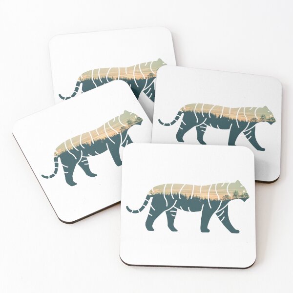 Item preview, Forest Trees Under Calm Sky Tiger | Colorful Tiger designed and sold by BopleDesigns.
