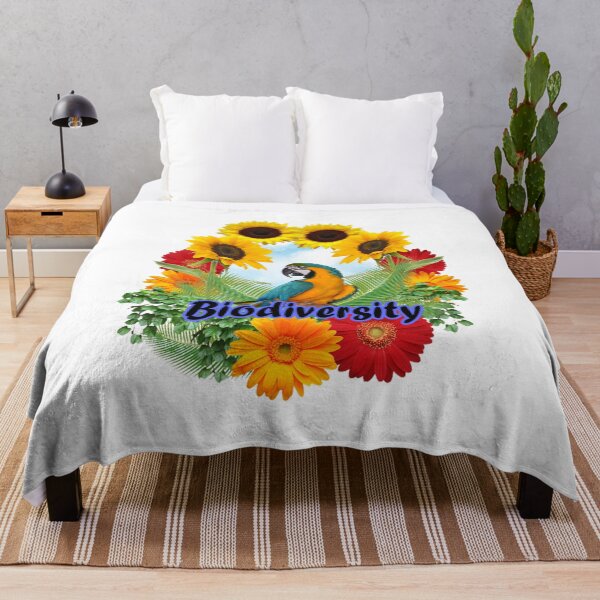 Item preview, Biodiversity vibes - Beautiful design with sunflowers, daisies and parrot designed and sold by kulasevic23.