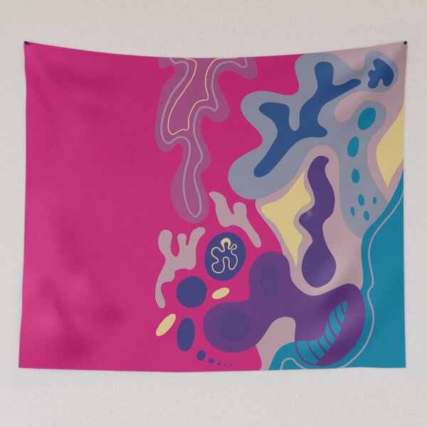 Item preview, Underwater abstract wiggle art designed and sold by elliebart.