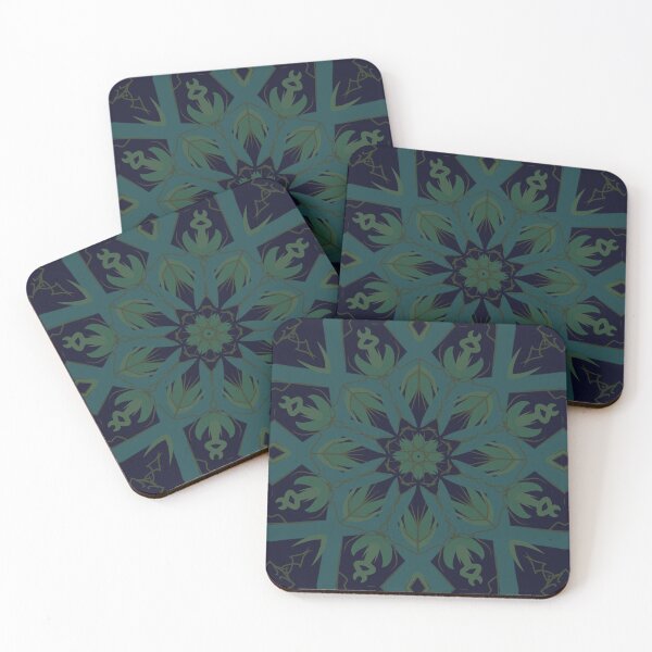 Item preview, Flower mandala inspired symmetric flower pattern designed and sold by Shape-And-Color.
