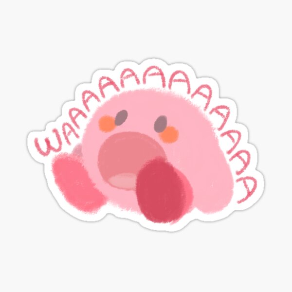 screaming kirby Sticker