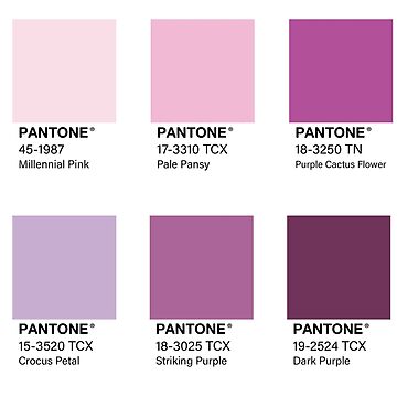 Pink Pantone Color Swatch Pack Sticker for Sale by jadeillustrates