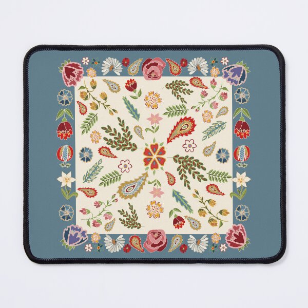 Item preview, Folklore vintage scarf pattern, inspired by Czech folklore designed and sold by Folkiestore.