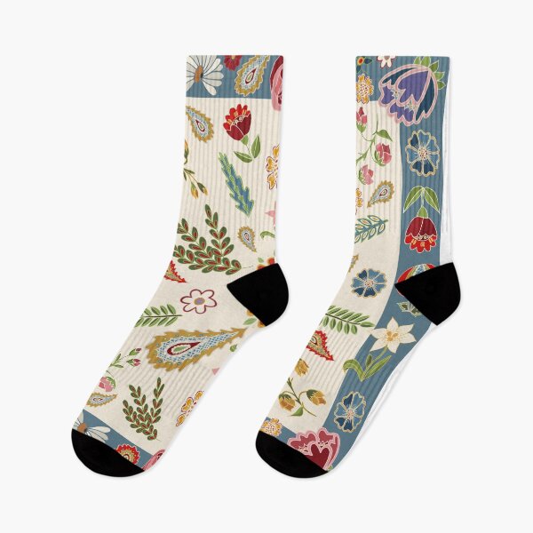 Item preview, Folklore vintage scarf pattern, inspired by Czech folklore designed and sold by Folkiestore.