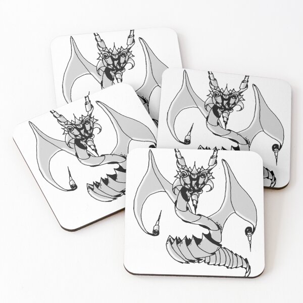 Item preview, Black and White Origami Dragon Art designed and sold by LBlaze.