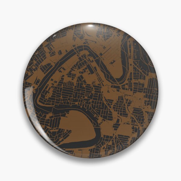 Item preview, Brisbane Map Art coffee color Australia designed and sold by EpicMaps.