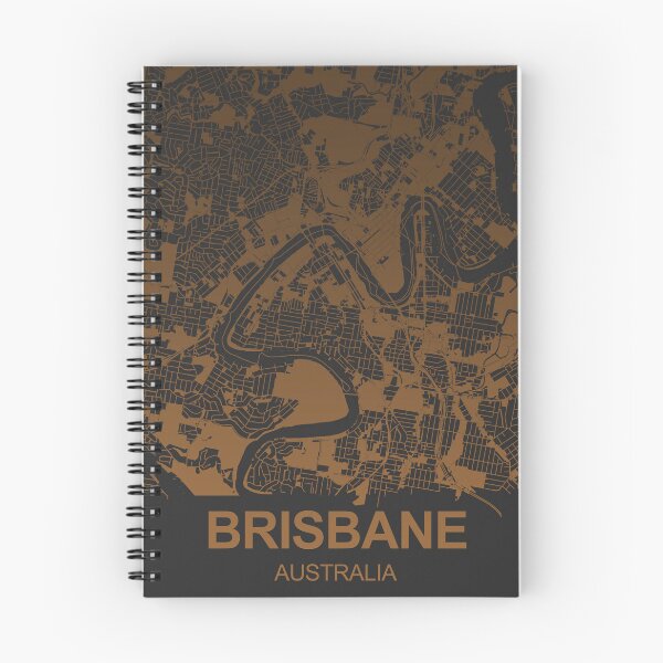 Item preview, Brisbane Map Art coffee color Australia designed and sold by EpicMaps.