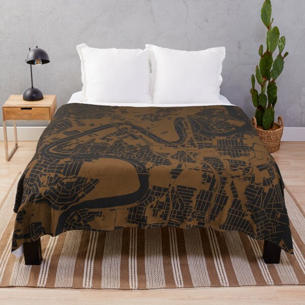 Item preview, Brisbane Map Art coffee color Australia designed and sold by EpicMaps.