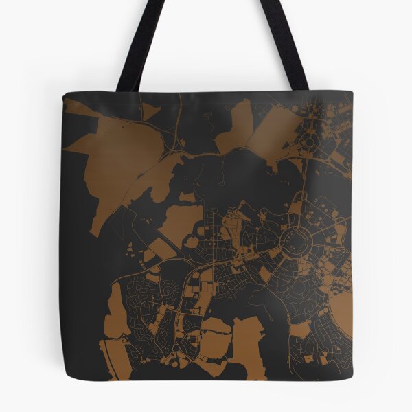 Item preview, Canberra Map Art coffee color Australia designed and sold by EpicMaps.