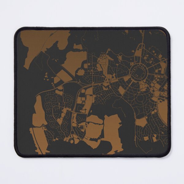 Item preview, Canberra Map Art coffee color Australia designed and sold by EpicMaps.