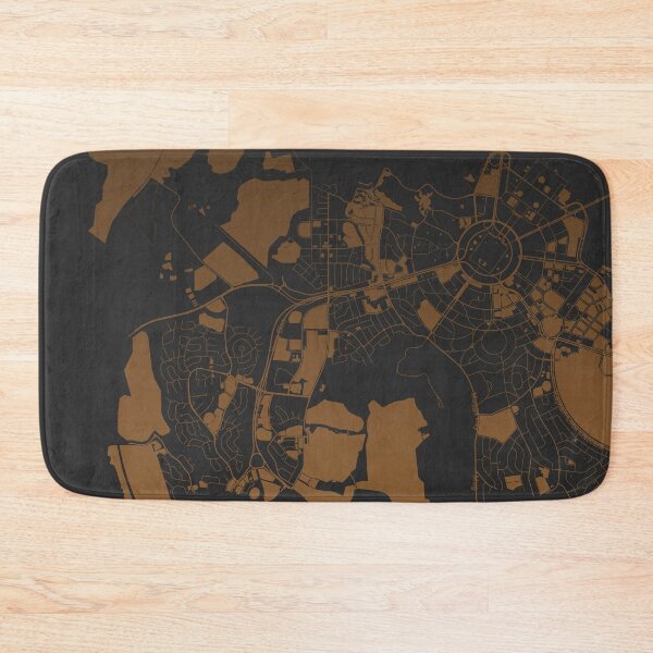 Item preview, Canberra Map Art coffee color Australia designed and sold by EpicMaps.